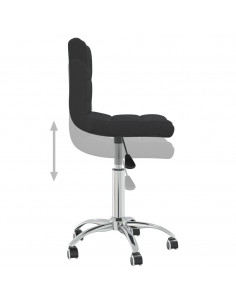 Sedia Girevole da Ufficio Nera in Tessuto 2