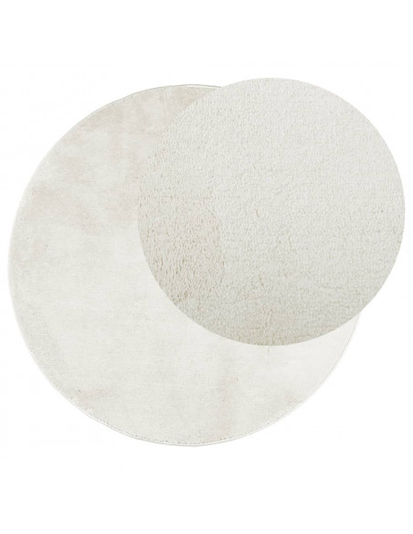 Tappeto OVIEDO a Pelo Corto Crema Ø 80 cm
