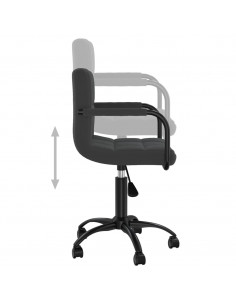 Sedia Girevole da Ufficio Nera in Velluto 2