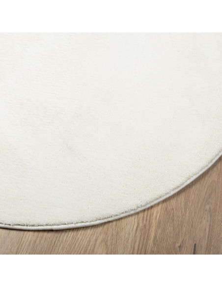 Tappeto OVIEDO a Pelo Corto Crema Ø 80 cm