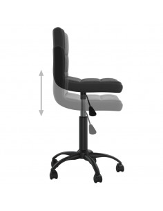 Sedia Girevole da Ufficio Nera in Velluto