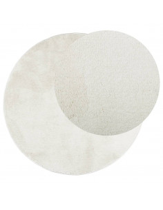 Tappeto OVIEDO a Pelo Corto Crema Ø 120 cm 2