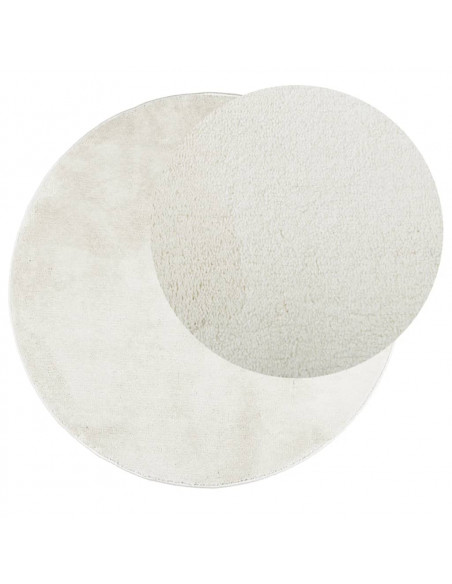 Tappeto OVIEDO a Pelo Corto Crema Ø 120 cm