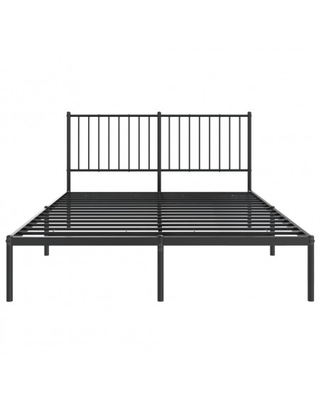 Giroletto con Testiera in Metallo Nero 140x190 cm