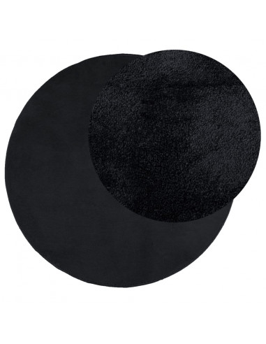 Tappeto OVIEDO a Pelo Corto Nero Ø 200 cm