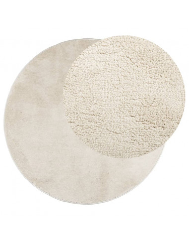 Tappeto OVIEDO a Pelo Corto Beige Ø 120 cm