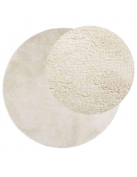 Tappeto OVIEDO a Pelo Corto Beige Ø 120 cm