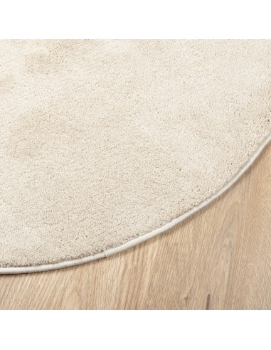 Tappeto OVIEDO a Pelo Corto Beige Ø 120 cm