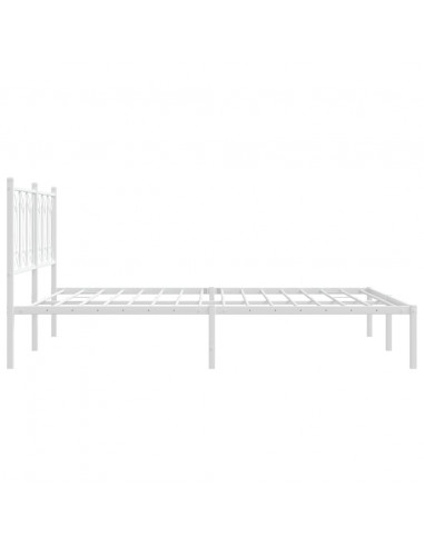 Giroletto con Testiera Metallo Bianco 150x200 cm