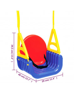Seggiolino Altalena Bambini 3 in 1 29x40x39,5 cm Polipropilene