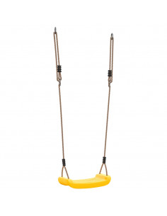 Seggiolino Altalena per Bambini Singolo Corda Regolabile Giallo