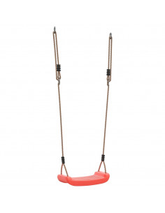 Seggiolino Altalena per Bambini Singolo Corda Regolabile Rosso