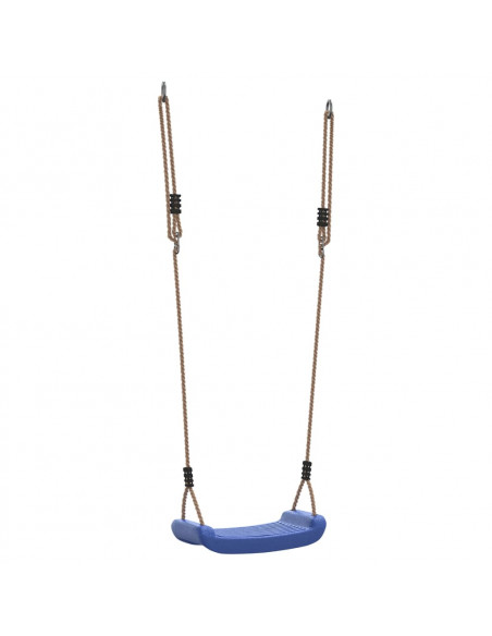 Seggiolino da Altalena per Bambini Singolo Corda Regolabile Blu