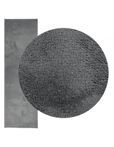 Tappeto OVIEDO a Pelo Corto Antracite 80x250 cm