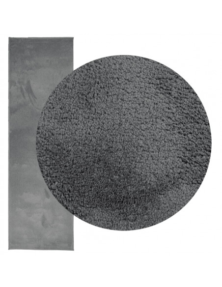 Tappeto OVIEDO a Pelo Corto Antracite 80x250 cm
