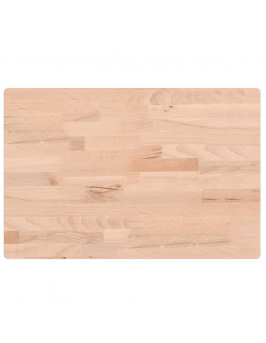 Piano Tavolo 60x40x4cm Rettangolare Legno Massello di Faggio