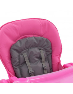 Seggiolone Pappa per Bambini Rosa e Grigio