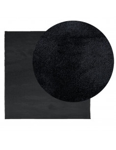 Tappeto OVIEDO a Pelo Corto Nero 200x200 cm 2