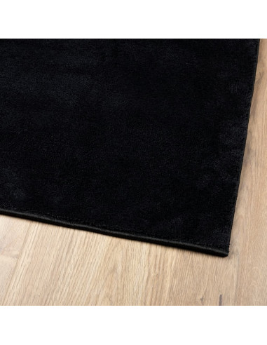 Tappeto OVIEDO a Pelo Corto Nero 200x200 cm