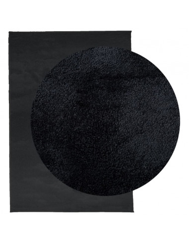 Tappeto OVIEDO a Pelo Corto Nero 140x200 cm