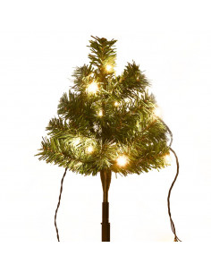 Sentiero Alberi di Natale 6 pz con LED Bianco Caldo 45 cm PVC