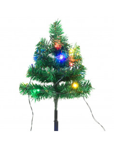 Sentiero Alberi di Natale 6 pz con LED Multicolore 45 cm PVC