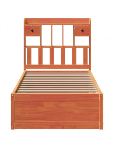 Letto senza Materasso Marrone Cera 75x190 cm in Legno di Pino