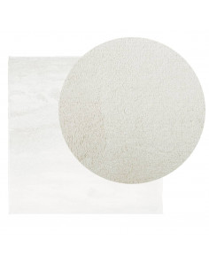 Tappeto OVIEDO a Pelo Corto Crema 120x120 cm 2