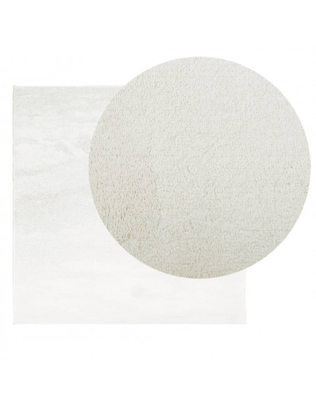 Tappeto OVIEDO a Pelo Corto Crema 120x120 cm