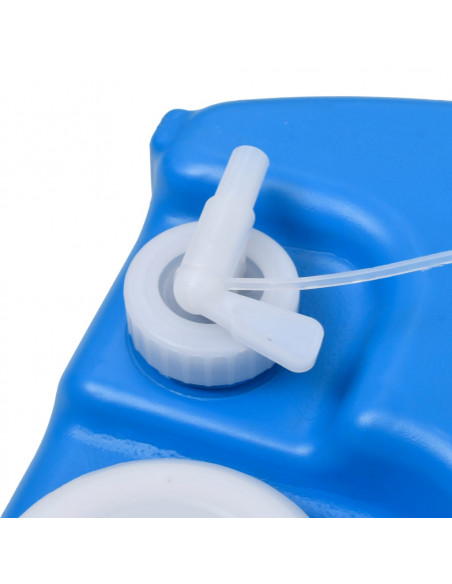 Serbatoio d'Acqua con Ruote per Campeggio 40 L Blu