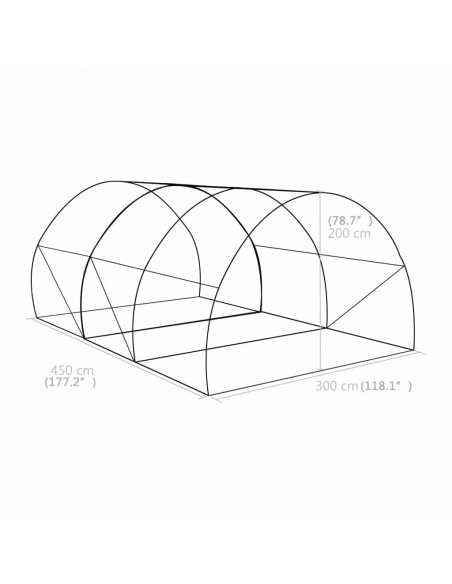 Serra 13,5m² 450x300x200 cm