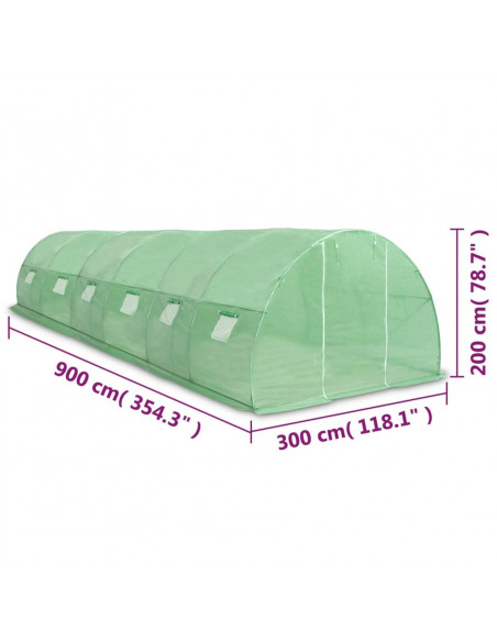Serra 27m² 900x300x200 cm