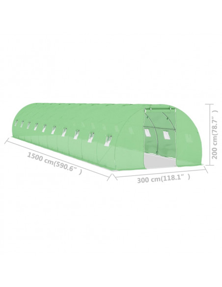 Serra 45 m² 15x3x2 m