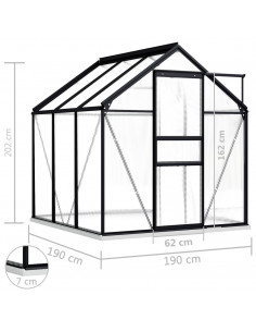 Serra con Telaio Base Antracite 3,61 m² in Alluminio