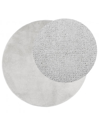 Tappeto OVIEDO a Pelo Corto Grigio Ø 120 cm
