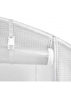 Serra con Telaio in Acciaio Bianco 16 m² 4x4x2 m