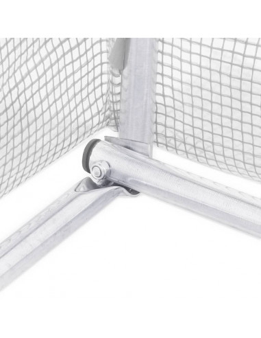 Serra con Telaio in Acciaio Bianco 16 m² 8x2x2 m