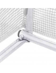 Serra con Telaio in Acciaio Bianco 60 m² 20x3x2 m