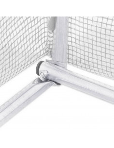 Serra con Telaio in Acciaio Bianco 72 m² 24x3x2 m