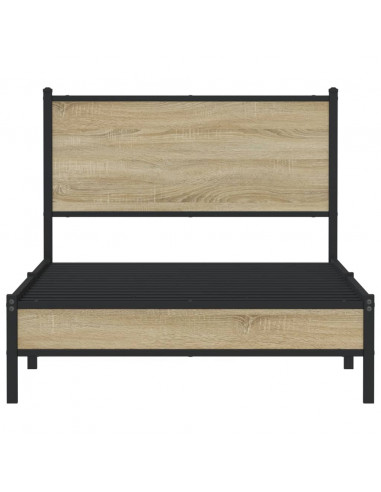 Giroletto senza Materaso in Metallo Rovere Sonoma 100x190 cm