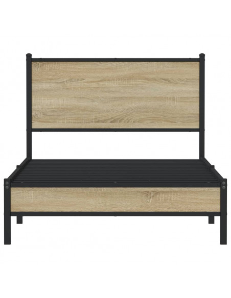 Giroletto senza Materaso in Metallo Rovere Sonoma 100x190 cm