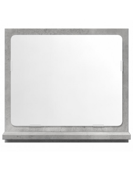 Mobile Bagno con Specchio Grigio Cemento 40x11x37 cm Truciolato