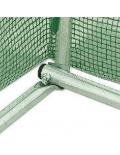 Serra con Telaio in Acciaio Verde 8 m² 4x2x2 m