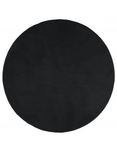 Tappeto OVIEDO a Pelo Corto Nero Ø 120 cm