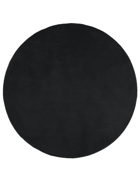 Tappeto OVIEDO a Pelo Corto Nero Ø 120 cm