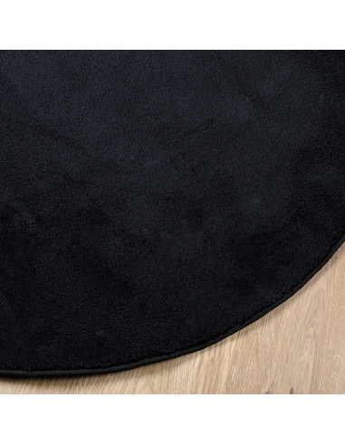 Tappeto OVIEDO a Pelo Corto Nero Ø 120 cm