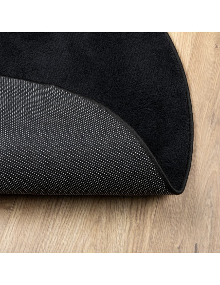 Tappeto OVIEDO a Pelo Corto Nero Ø 120 cm