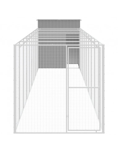 Casetta Cani Corsa Grigio Chiaro 165x1067x181cm Acciaio Zincato