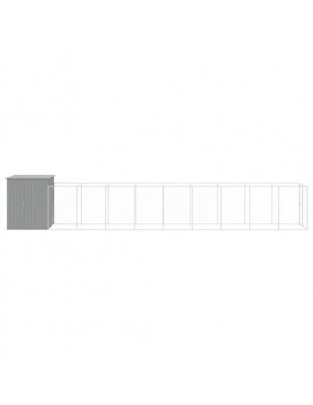 Casetta Cani Corsa Grigio Chiaro 165x1067x181cm Acciaio Zincato