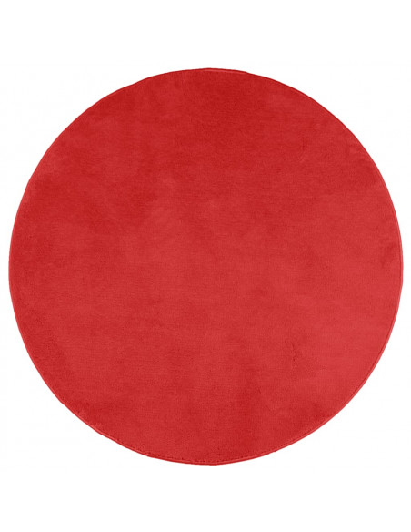 Tappeto OVIEDO a Pelo Corto Rosso Ø 120 cm